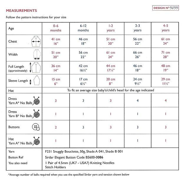 Sirdar 5255 Baby Girl's Dress & Hat in Snuggly Bouclette (PDF) Knit in a Box