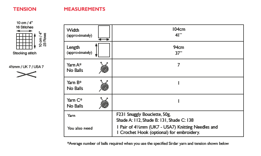 Sirdar 5258 Baby's Blanket in Snuggly Bouclette (PDF) Knit in a Box
