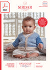 Sirdar 5264 Baby's Round Neck & V Neck Cardigans in Snuggly 100% Merino 4 Ply (PDF) Knit in a Box
