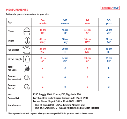 Sirdar 5268 Baby's Sweater in Snuggly 100% Cotton DK (PDF) Knit in a Box