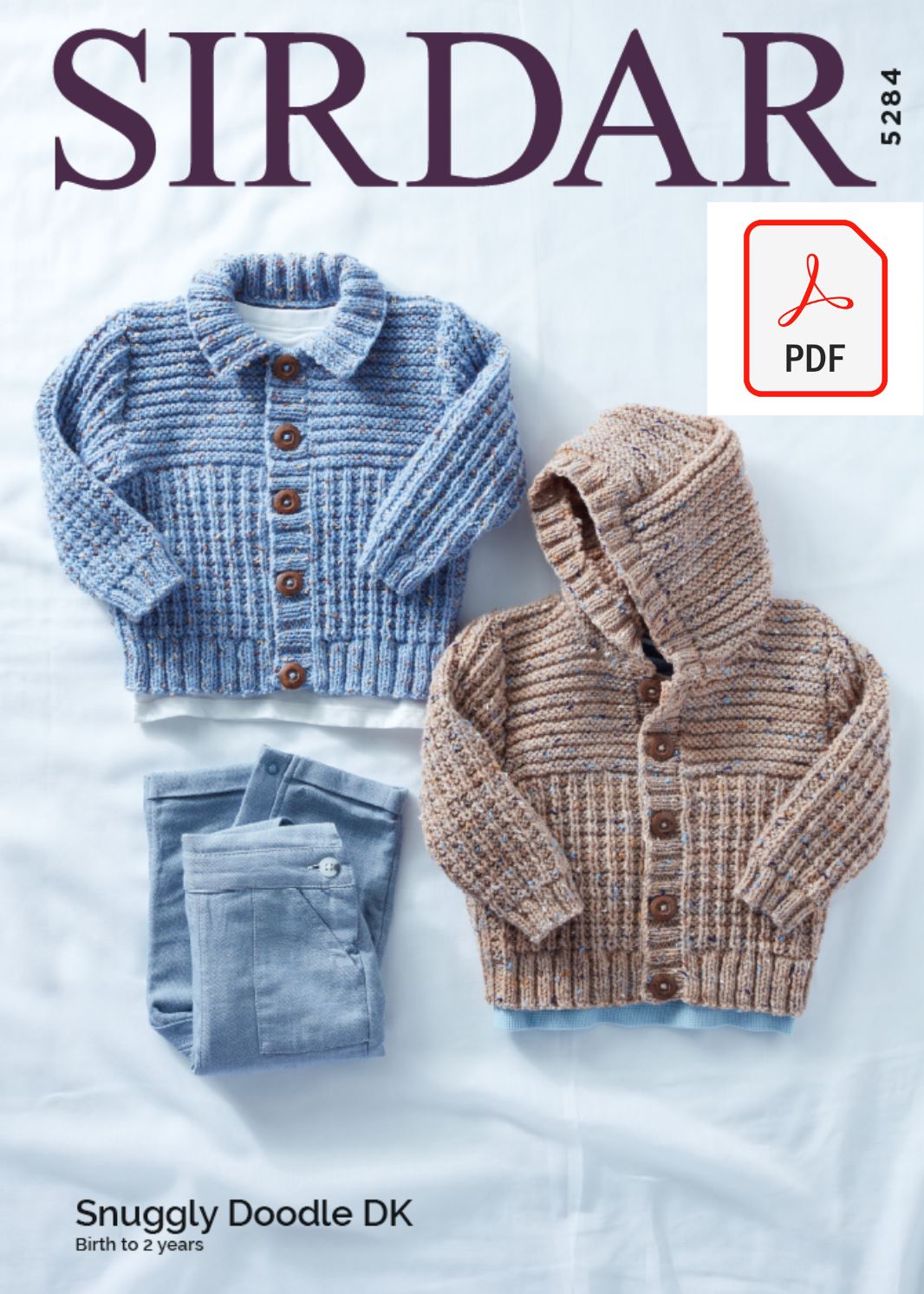 Sirdar 5284 Baby Jacket in Snuggly Doodle DK (PDF) Knit in a Box