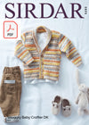 Sirdar 5293 Baby Cardigan in Snuggly Baby Crofter DK (PDF) Knit in a Box