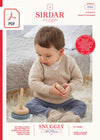 Sirdar 5302 Baby Sweater & Bootees in Snuggly 100% Merino 4 Ply (PDF) Knit in a Box