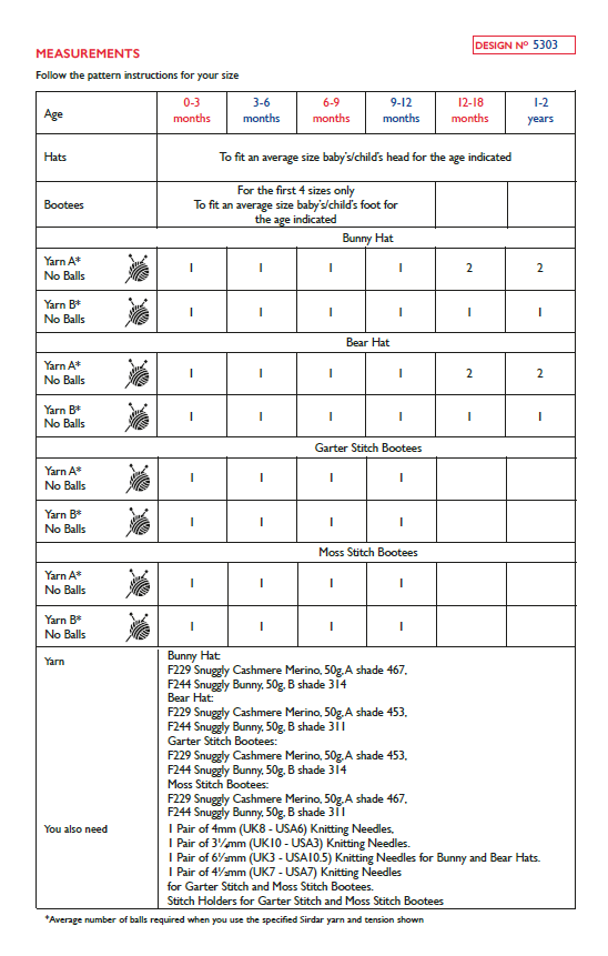 Sirdar 5303 Baby Hat & Boote in snuggly Cashmere Merino & Bunny (PDF) Knit in a Box