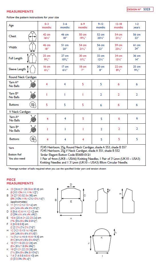 Sirdar 5323 Baby Cardigan in Sirdar Snuggly Heirloom (PDF) Knit in a Box
