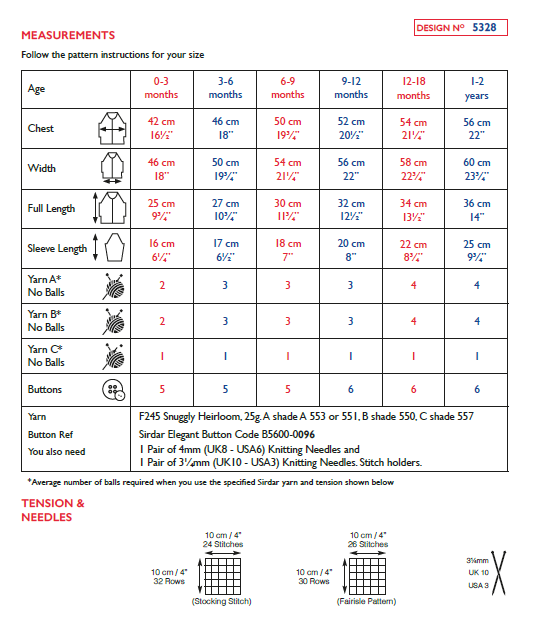 Sirdar 5328 Baby Cardigan in Sirdar Snuggly Heirloom (PDF) Knit in a Box