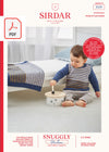 Sirdar 5329 Baby Sweater & Blanket in Sirdar Snuggly Heirloom (PDF) Knit in a Box 