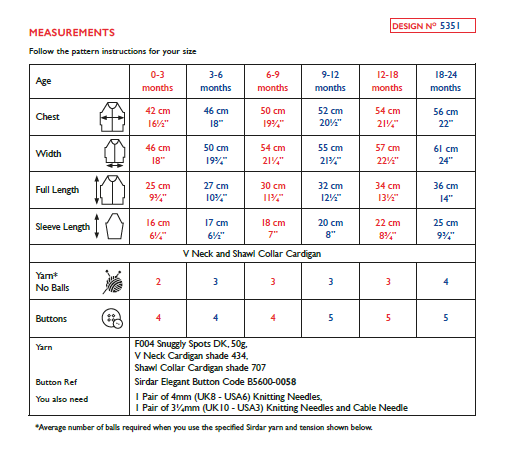 Sirdar 5351 Baby Cardigans in Snuggly Spots DK Knitting (PDF) Knit in a Box