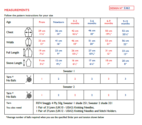 Sirdar 5362 Babie Sweater in Snuggly 4 Ply Knitting (PDF) Knit in a Box