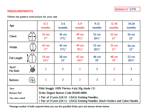 Sirdar 5370 Babie Romper in 100% Merino 4 Ply Knitting (PDF) Knit in a Box