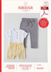 Sirdar 5377 Babie Leggings & Shorts in Snuggly 100% Cotton DK Knitting (PDF) Knit in a Box