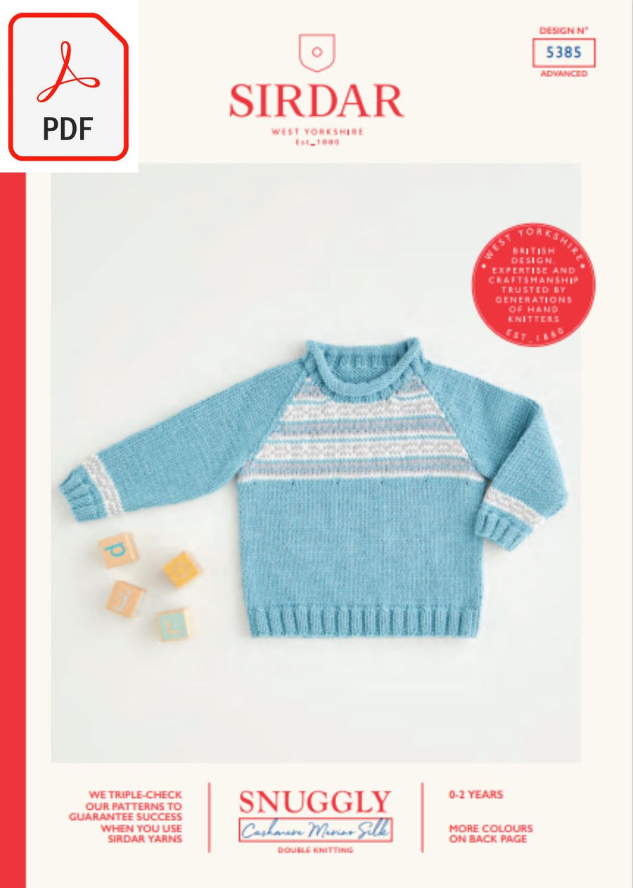 Sirdar 5385 Snuggly Cashmere Merino Silk DK (PDF) Knit in a Box 