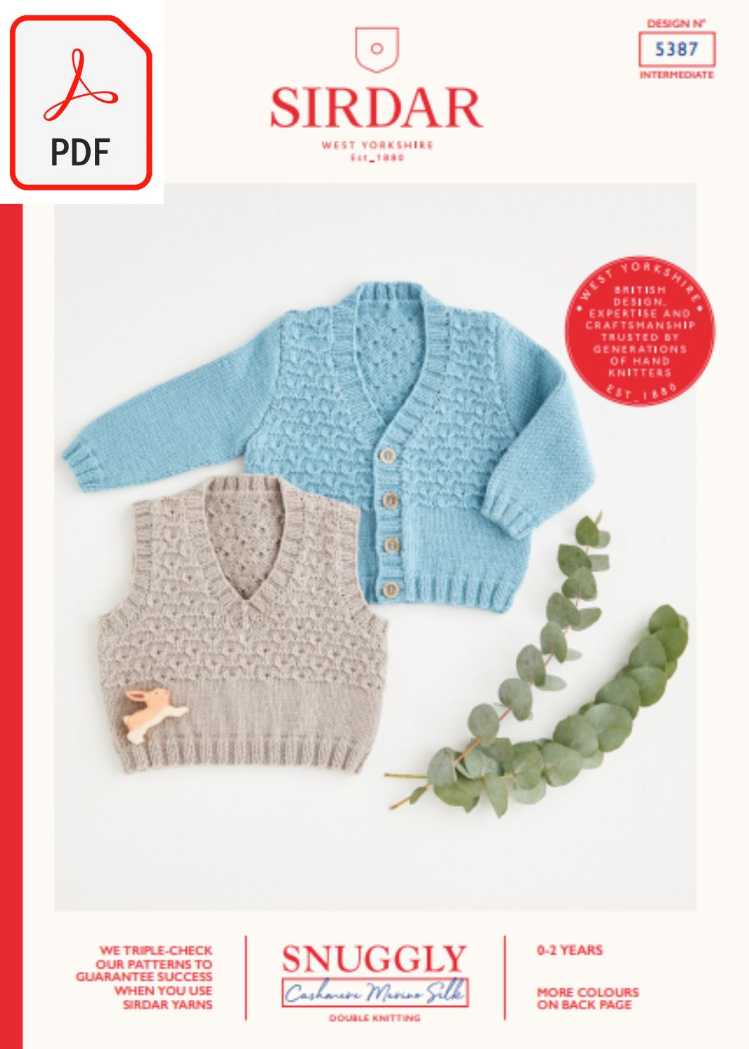 Sirdar 5387 Snuggly Cashmere Merino Silk DK (PDF) Knit in a Box