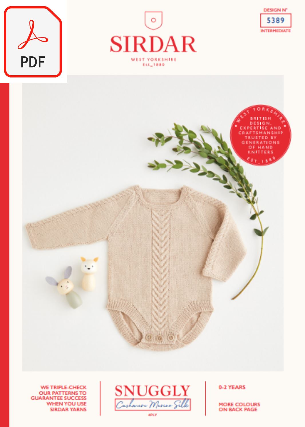 Sirdar 5389 Snuggly Cashmere Merino Silk 4 Ply (PDF) Knit in a Box