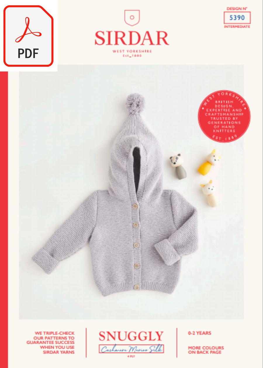 Sirdar 5390 Snuggly Cashmere Merino Silk 4 Ply (PDF) Knit in a Box 