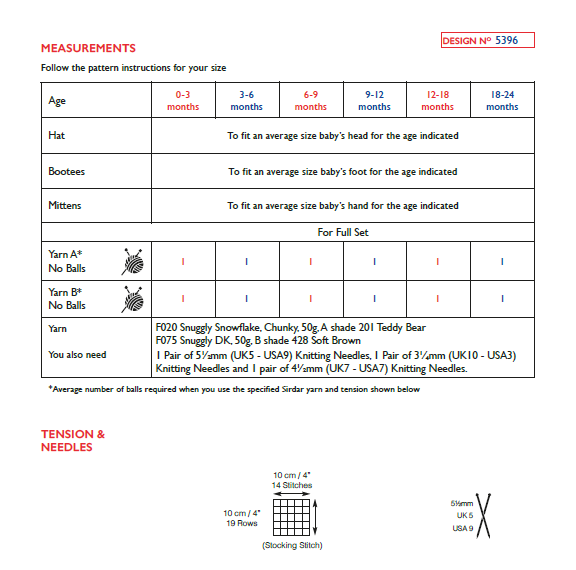 Sirdar 5396 Snuggly Snowflake Chunky & Snuggly DK (PDF) Knit in a Box