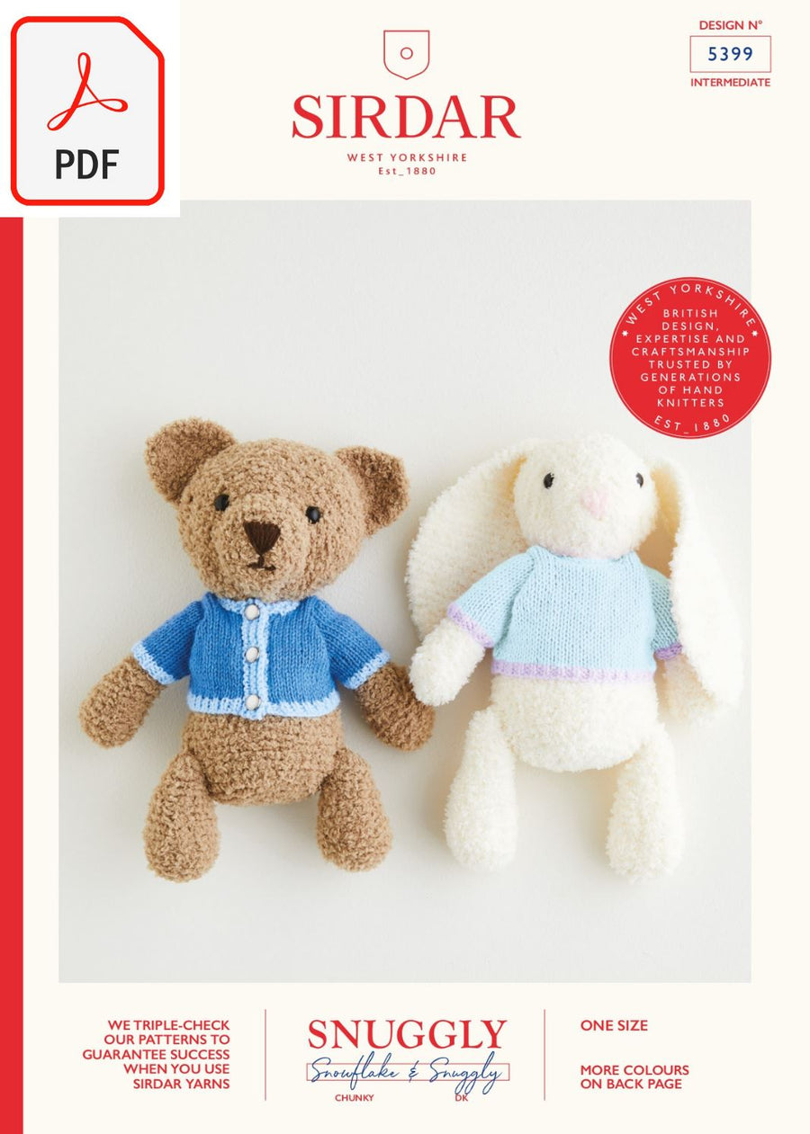 Sirdar 5399 Snuggly Snowflake Chunky & Snuggly DK (PDF) Knit in a Box 