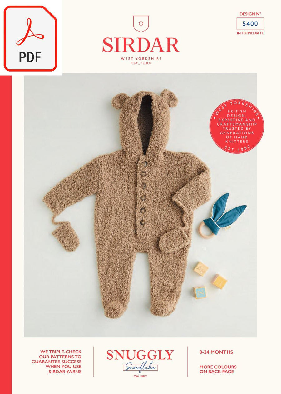 Sirdar 5400 Snuggly Snowflake Chunky (PDF) Knit in a Box 