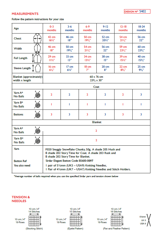 Sirdar 5402 Snuggly Snowflake Chunky (PDF) Knit in a Box