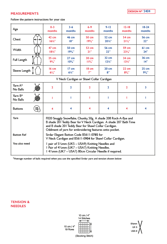 Sirdar 5404 Snuggly Snowflake Chunky (PDF) Knit in a Box