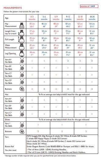 Sirdar 5409 Snuggly DK (PDF) Knit in a Box