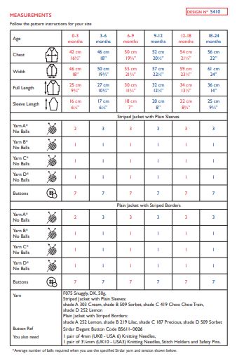 Sirdar 5410 Snuggly DK (PDF) Knit in a Box