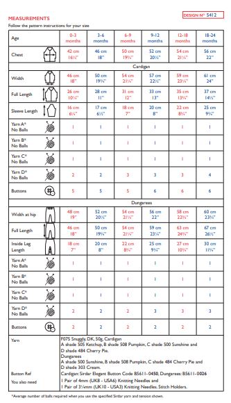 Sirdar 5412 Snuggly DK (PDF) Knit in a Box