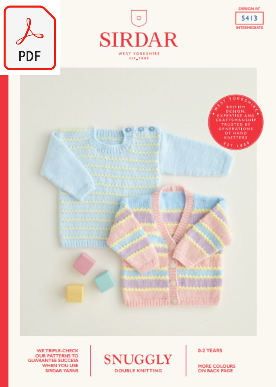 Sirdar 5413 Snuggly DK (PDF) Knit in a Box 