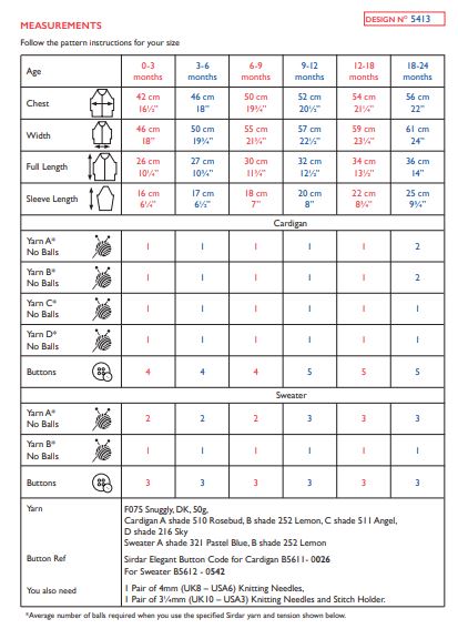 Sirdar 5413 Snuggly DK (PDF) Knit in a Box