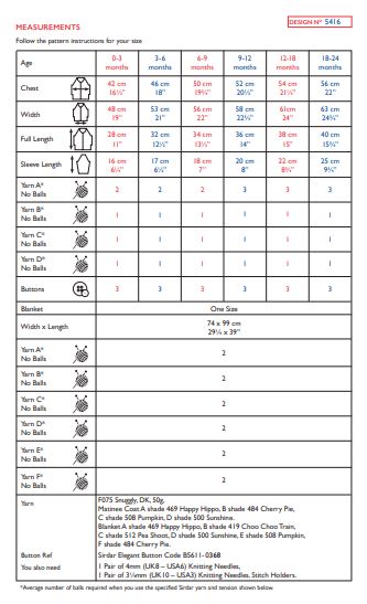 Sirdar 5416 Snuggly DK (PDF) Knit in a Box