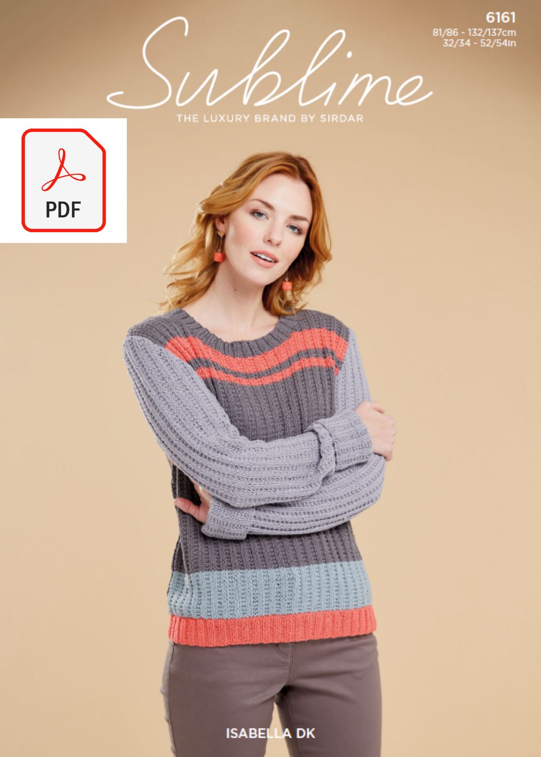 Sirdar 6161 Lady Sweater in Sublime Isabella DK (PDF) Knit in a Box