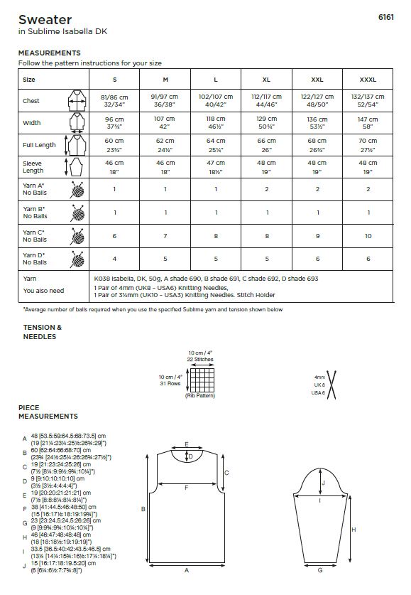 Sirdar 6161 Lady Sweater in Sublime Isabella DK (PDF) Knit in a Box