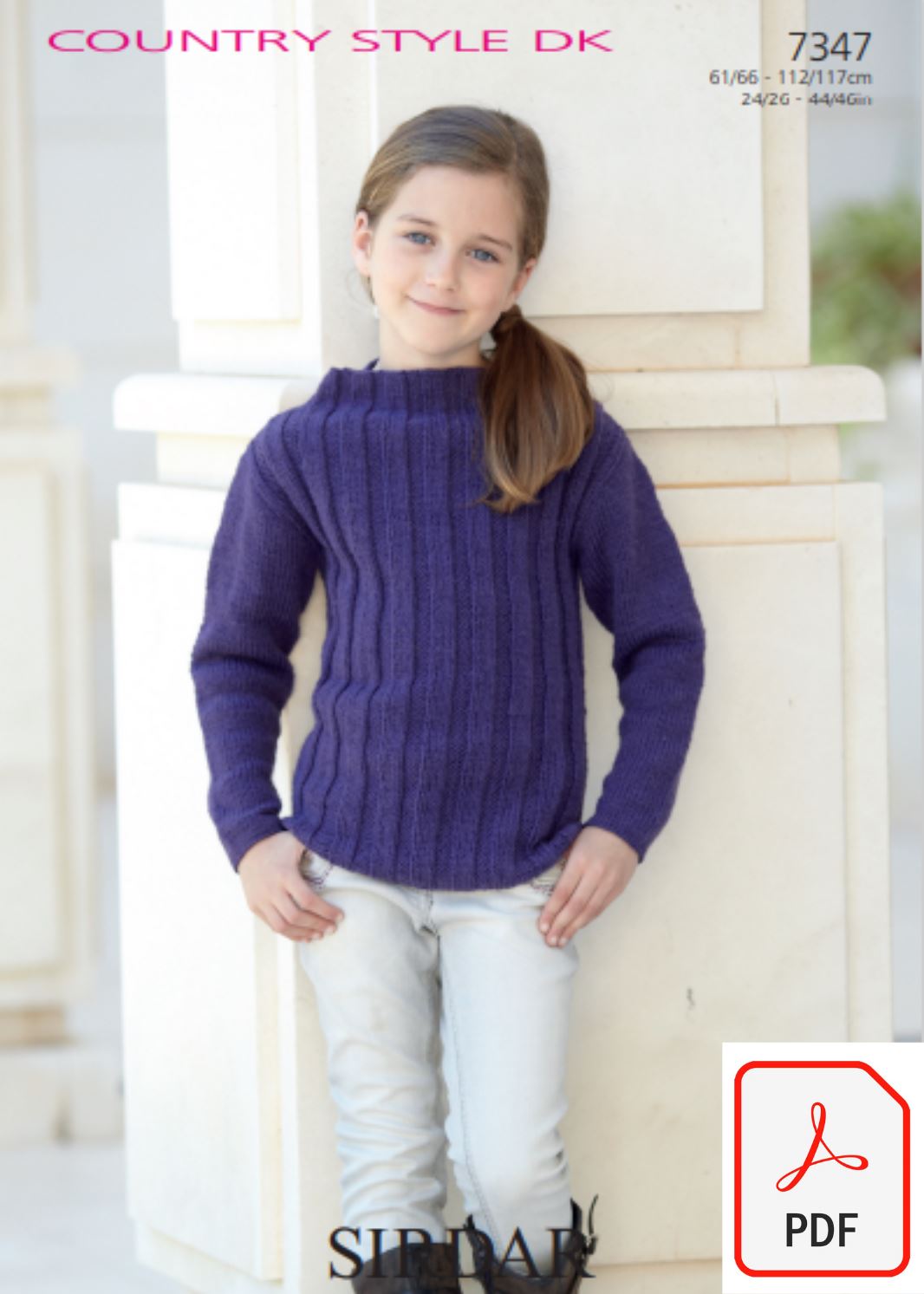 Sirdar 7347 Sweater and Sleevless Top in Country Style DK (PDF) Knit in a Box