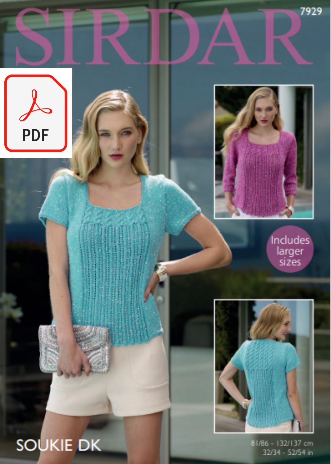 Sirdar 7929 Lady´s Tops in Soukie DK (PDF) Knit in a Box