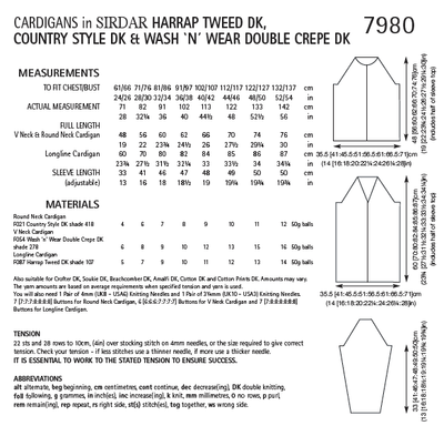 Sirdar 7980 Family Cardigans in Sirdar DK Yarns (PDF) Knit in a Box