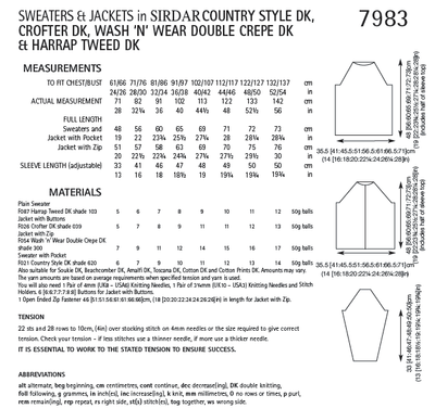 Sirdar 7983 Family Sweaters in Sirdar DK Yarns (PDF) Knit in a Box