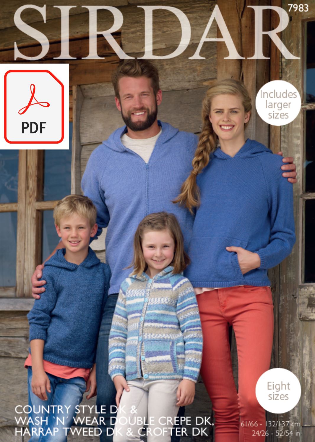 Sirdar 7983 Family Sweaters in Sirdar DK Yarns (PDF) Knit in a Box