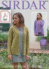 Sirdar 8018 Jacket in Country Style DK (PDF) Knit in a Box