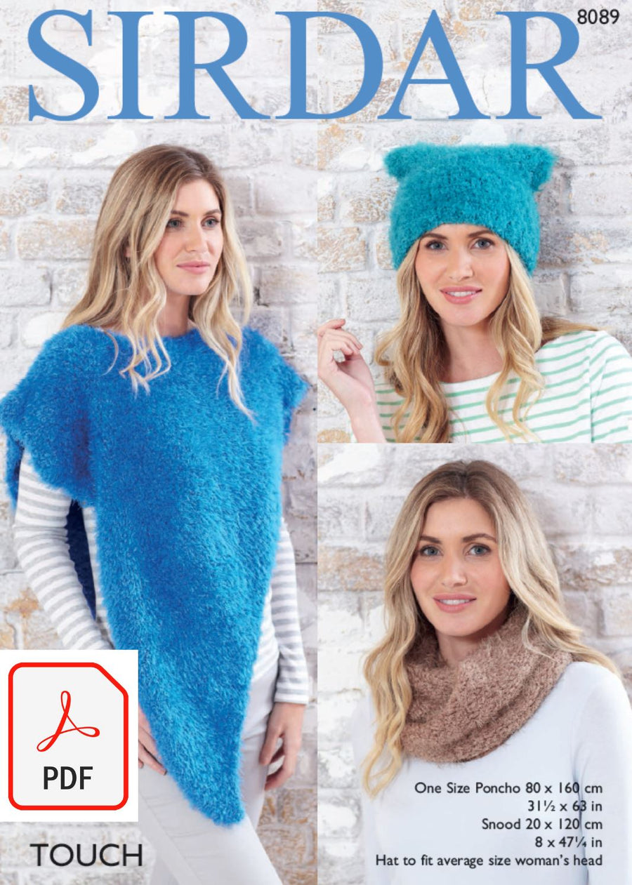 Sirdar 8089 Accessories in Touch (PDF) Knit in a Box 