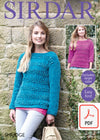 Sirdar 8092 Sweaters in Smudge (PDF) Knit in a Box