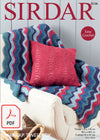Sirdar 8106 Throw and Cushion Cover in Harrap Tweed DK (PDF) Knit in a Box 