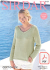 Sirdar 8125 Sweater in Cotton DK (PDF) Knit in a Box 