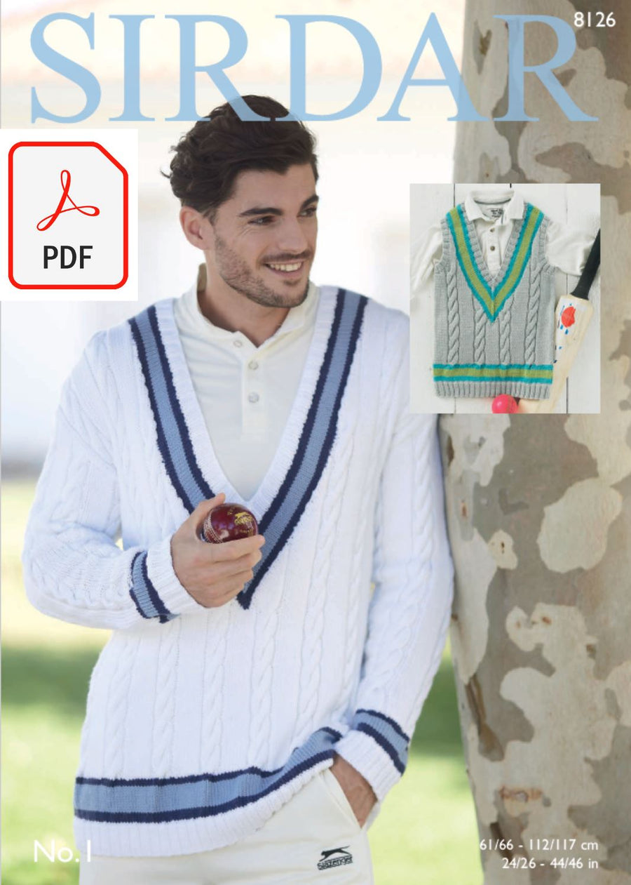 Sirdar 8126 Sweater and Tank Top in Sirdar No.1 (PDF) Knit in a Box 