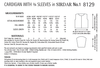 Sirdar 8129 Cardigan with 3/4 Sleeves in Sirdar No.1 (PDF) Knit in a Box