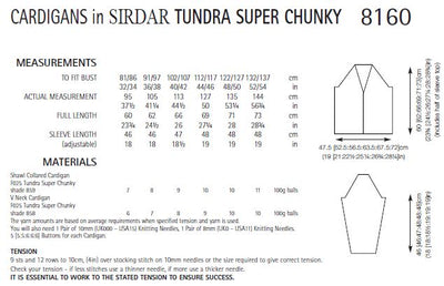 Sirdar 8160 Cardigans in Tundra Super Chunky (PDF) Knit in a Box