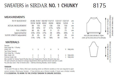 Sirdar 8176 His and Her Cardigans in No.1 Chunky (PDF) Knit in a Box