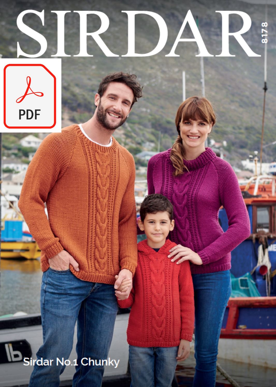 Sirdar 8178 Sweaters in No.1 Chunky (PDF) Knit in a Box