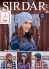 Sirdar 8180 Adult´s Hat in Harrap Tweed DK (PDF) Knit in a Box