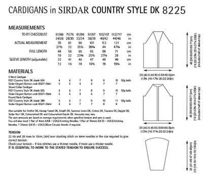 Sirdar 8225 Family Cardigans in Country Style DK (PDF) Knit in a Box