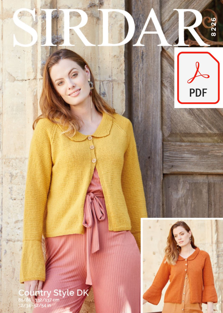 Sirdar 8226 Ladies Jackets in Country Style DK (PDF) Knit in a Box 